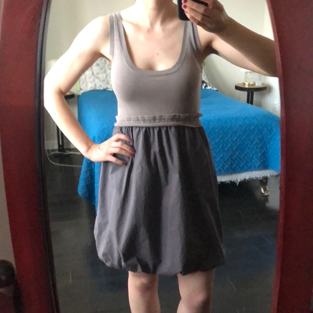 J. Crew grey jersey knit dress